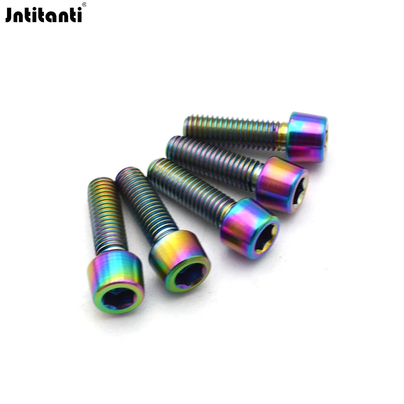 Jntitanti Automobile Vehicle Car Motorcycle Bike New Style M5 M6 M8 M10 M12 M14 Gr.5 Titanium Alloy Tapper Head Hex Socket Bolts