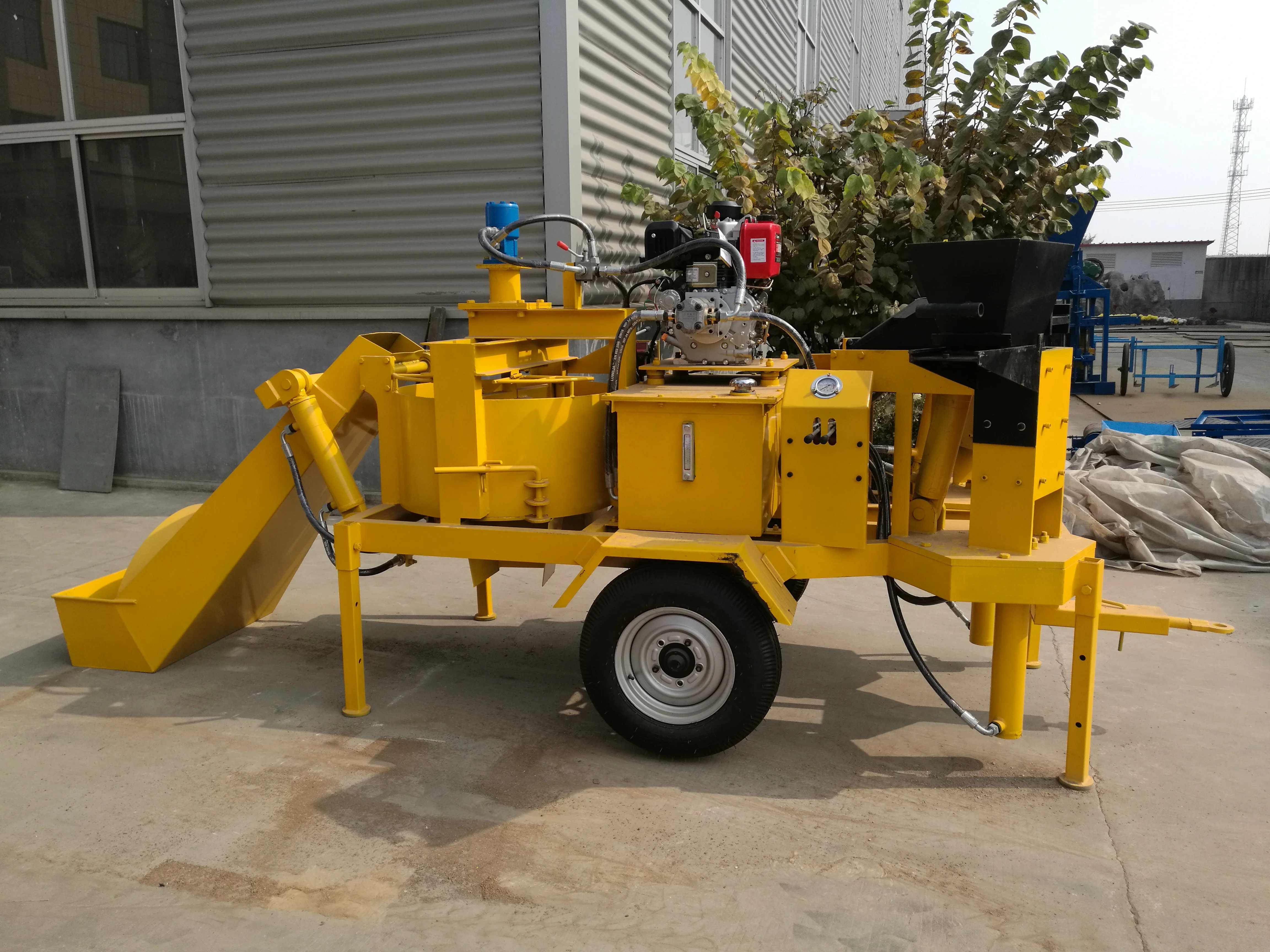 Long Service life M7MI Twin Low Cost Mud clay soil diesel hydraulic Brick Making Machine