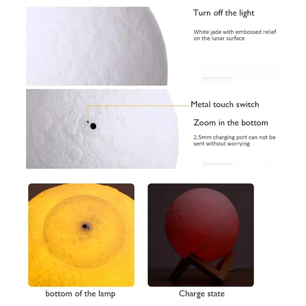 LED Music Light Quran 3D Print Moon Night Light USB Touch sense Remote Control Holiday Decoration Table Lamp