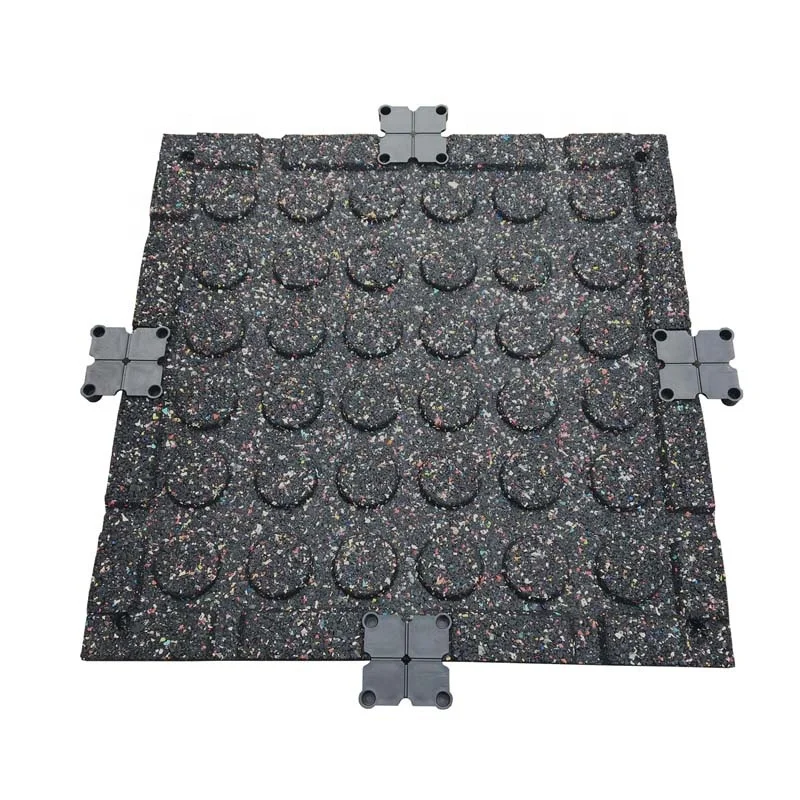Gym Weight Lifting Area EPDM Flooring Rolls Black Composite Rubber Tile Rubber Mats Interlocking