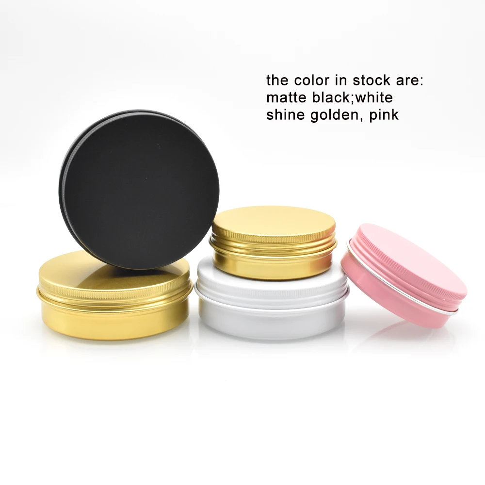 round aluminum candle cans 15ml 30ml 50ml 60ml 100ml 150ml 200ml 250ml matte black aluminum tin box