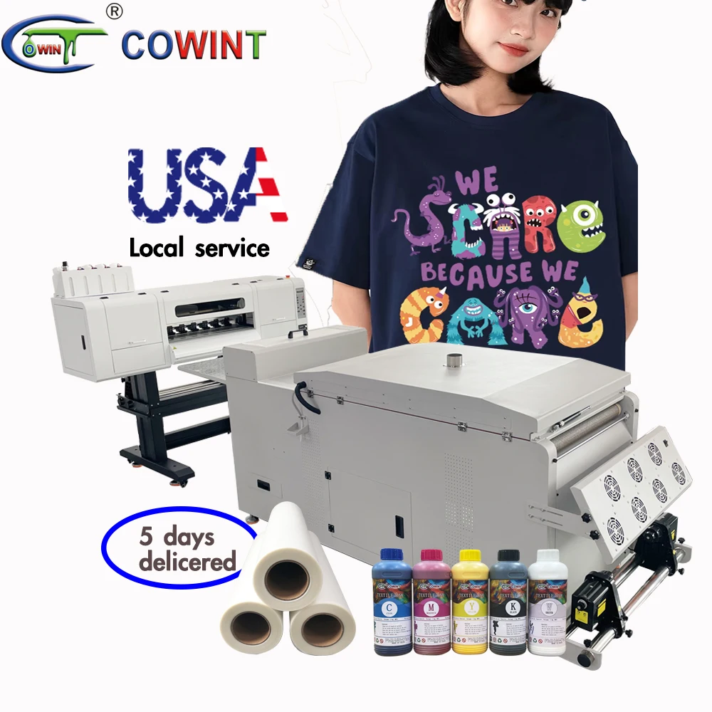 Cowint fast delivery 24 inch dtf dtg printer printing machine l1800 i3200 xp600 roll to roll dtf printer europe warehouse
