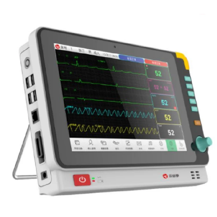 Stock 10 inch 6 in 1 pathology monitor 5-lead portable hospital TFT-LCD display moniteur pathologie