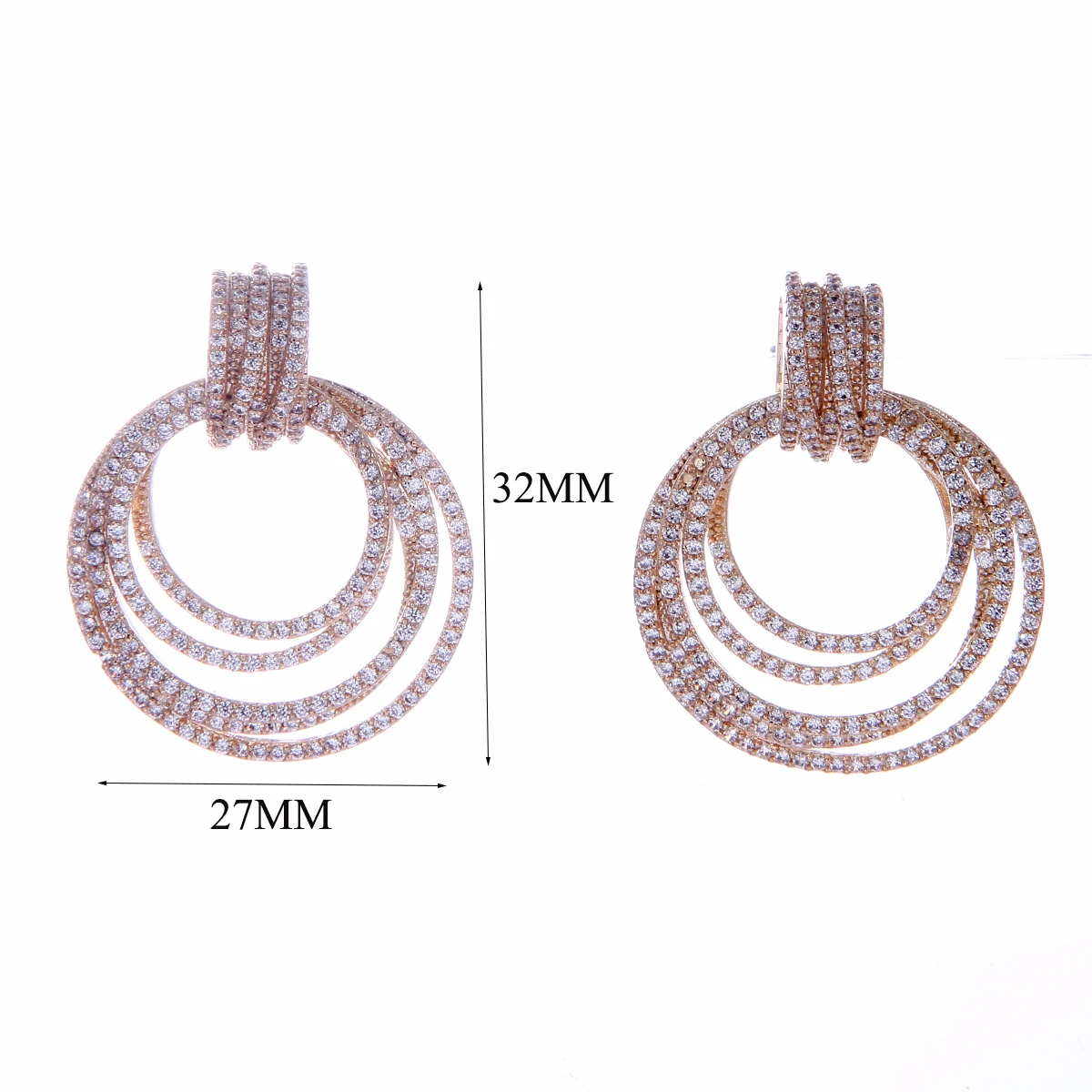 WXSNOW Fashion Creative Geometry 925 Silver Jewelry Bridal Zircon Jewelry Gift Box Sets