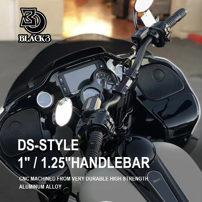 DS-STYLE Swallow-shaped Motorcycle HANDLEBAR for Harley Davidson  MACHINED FROM VERY DURABLE HIGH STRENGTHALUMINUM ALLOY