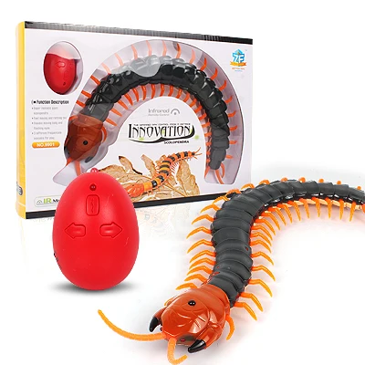 Factory OEM  Prank Prop Tricky Creative Kids Radio Animals infrared remote control Centipede with lights funny pet