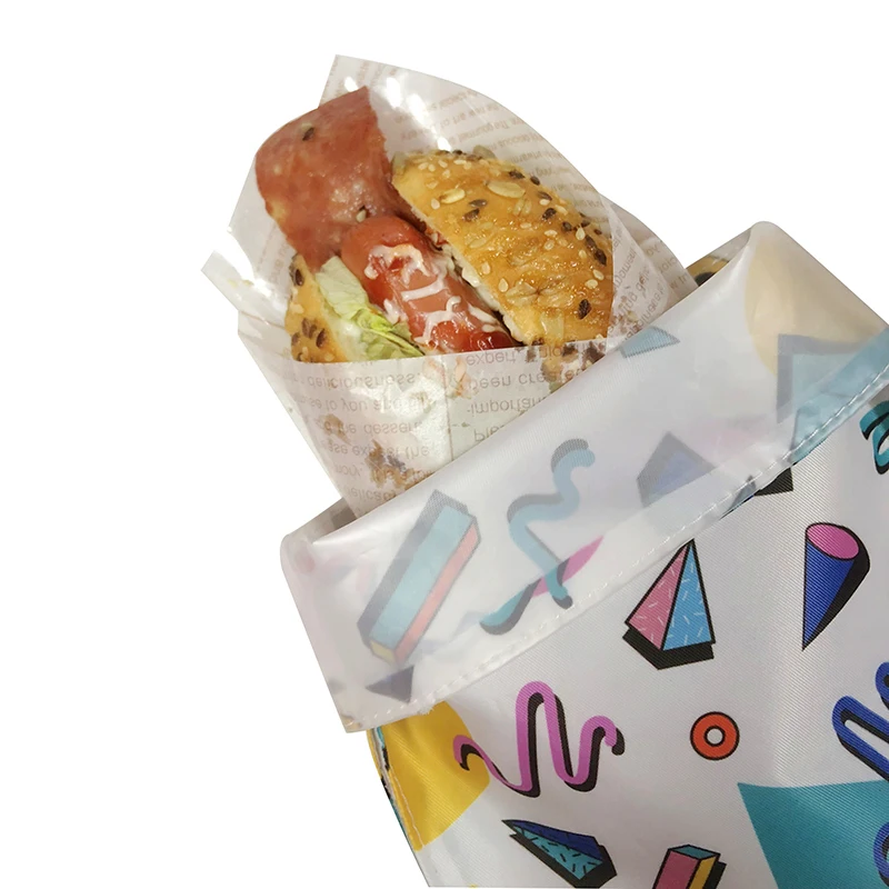 Waterproof Reusable Sandwich & Snack Bags Eco Friendly Dishwasher Safe Lunch Bags fabric sandwich lunch box