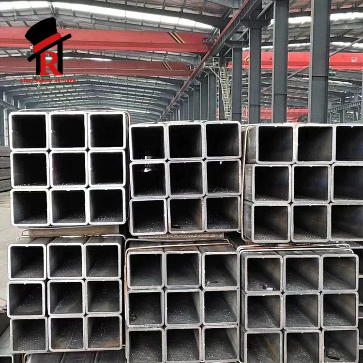Good quality black annealed steel pipe / hollow section lowest price welded steel tube square