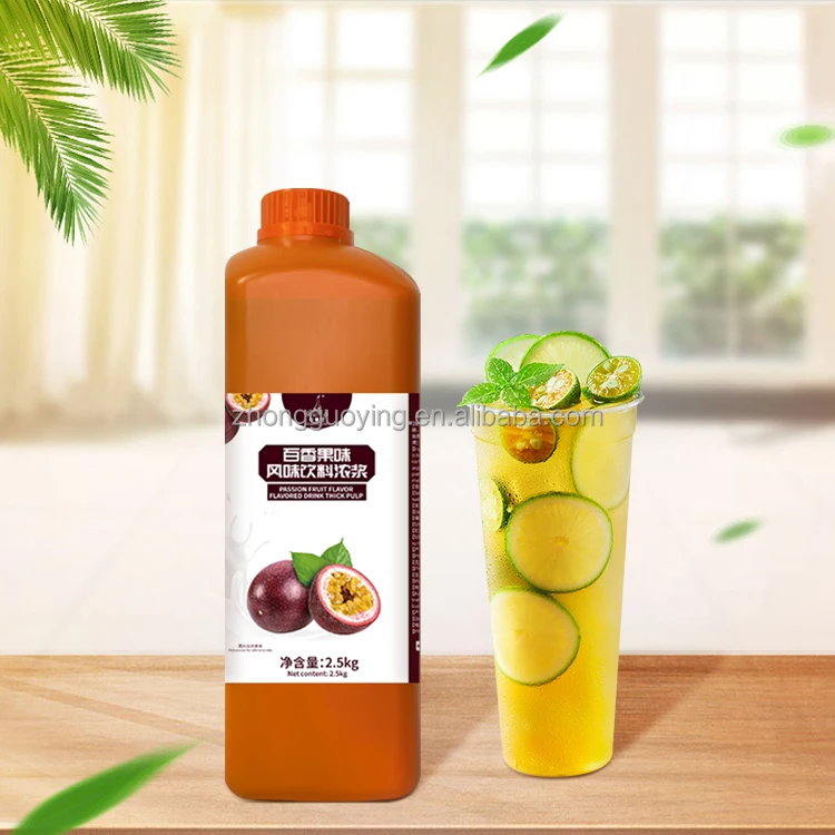 1 2 л Свежего концентрата маракуйи фруктовый сок сироп для пузырьковых чайных напитков