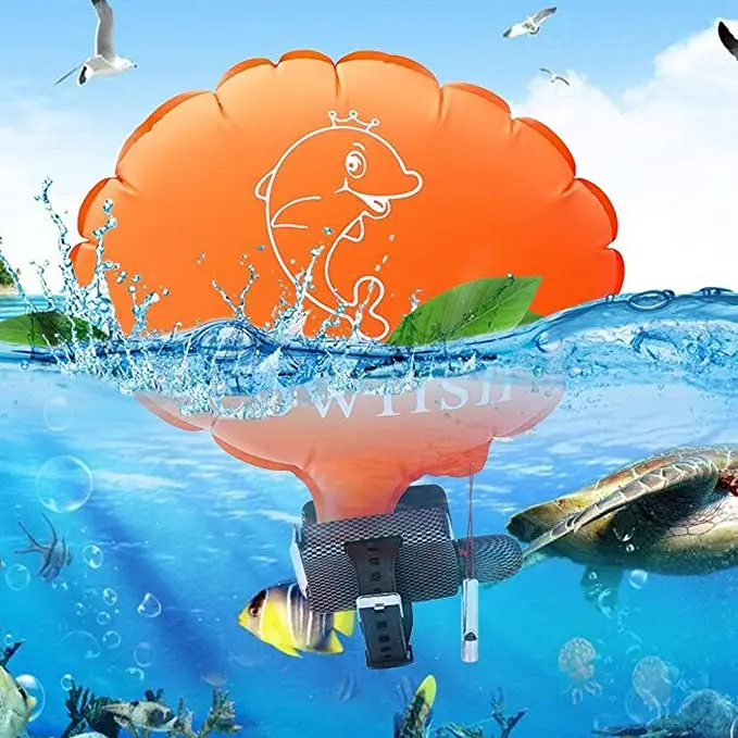 Water Safety Life Buoy Portable Lifesaving Bracelet With Compass Whistle Lifesaving Wristband Escape Float Self Rescue Balloon