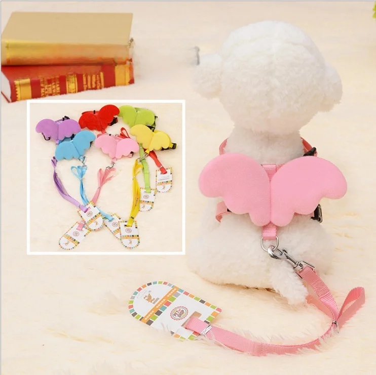 Rarewe Wholesale Angel Wing Cute Dog Harness Set Oem Manufacturer Multi-Design Pet Harness For Puppy Dog Cat