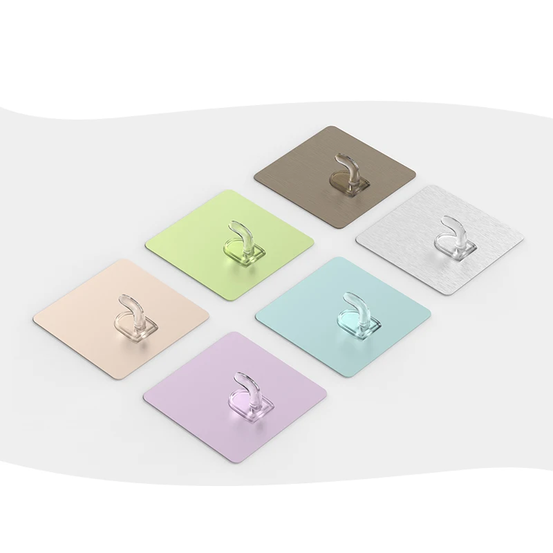 Prodigy 3D044 Self Adhesive Towel Hooks Heavy Duty Sticky Hooks for Hanging Clothes, Utility Hooks Bathroom Kitchen Wall Home