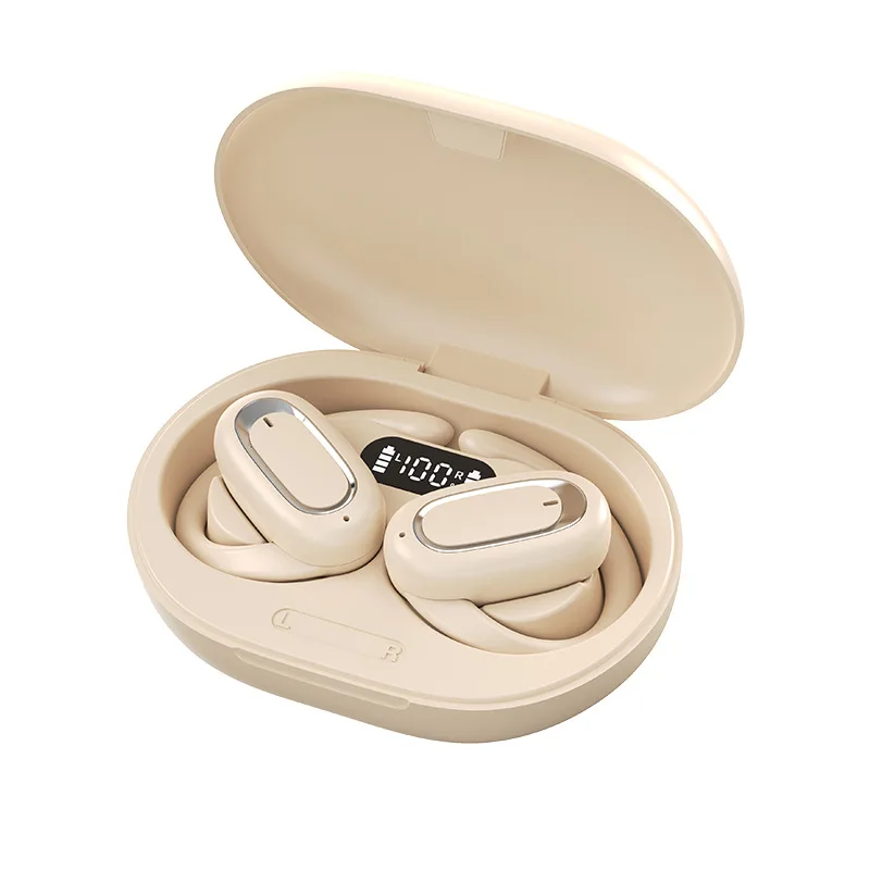 Hot trending T35 OWS LED digital display  Adjustable Ear-Hook Call Noise Reduction Wireless 5.3 Earphones(Skin-color)