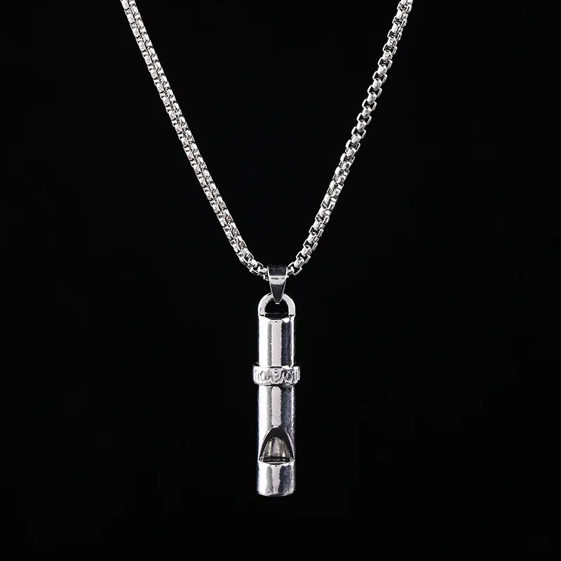 Hip Hop Razor Blade Whistle Weightlifting Pendant Necklace Hot Sell Party Multi-shape Pendant Necklace