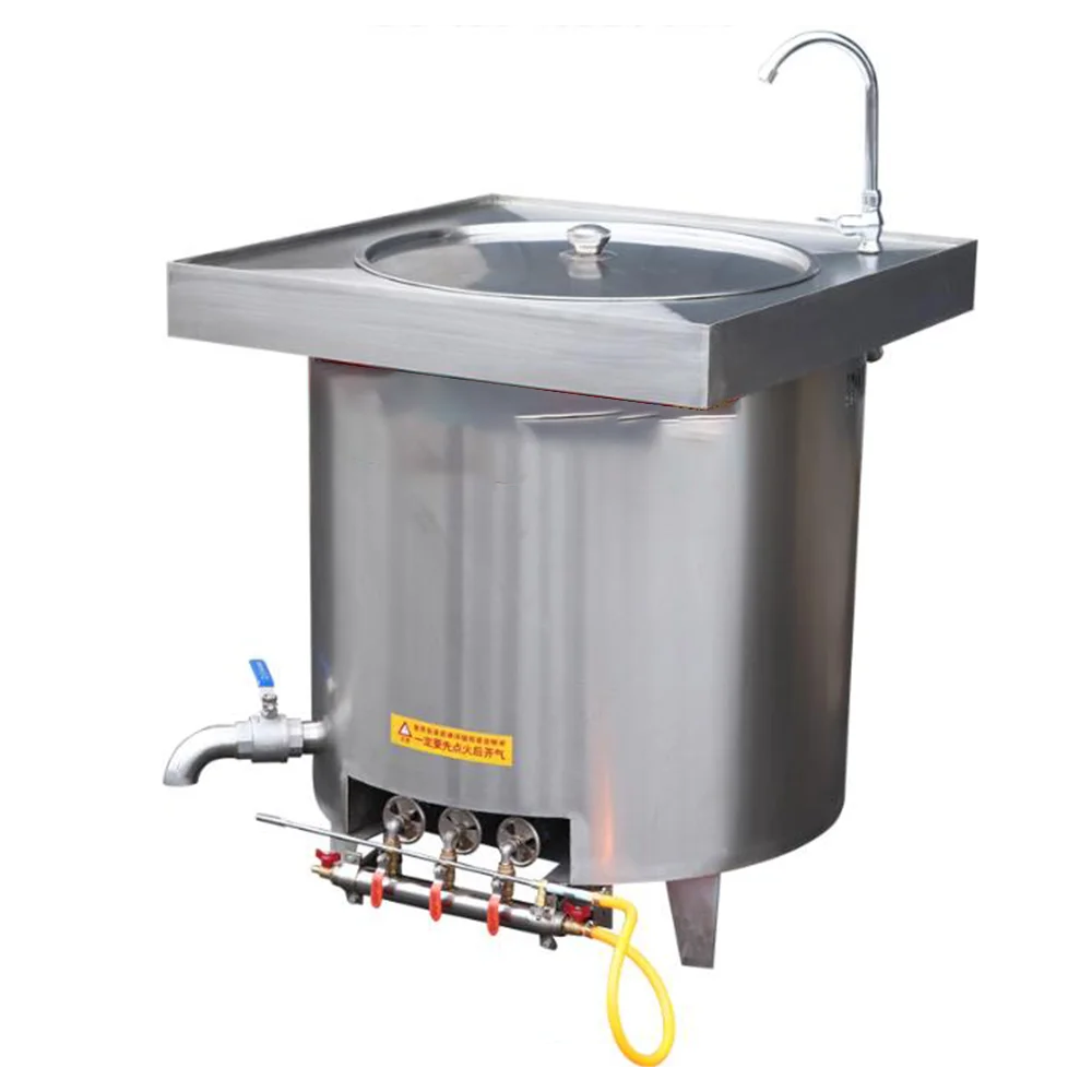 
Commercial meat cooker gas soup pot high efficiency and energy saving thick stainless steel gas soup barrel 