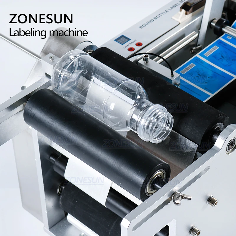 ZONESUN TB-50D семи Автоматическая стеклянная ампула флакон жестяная коробка пластиковая машина для наклеивания этикеток на круглые бутылки с точечной фиксацией этикетка кодер