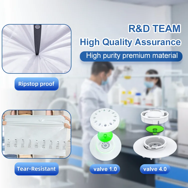 TAILI 6 PACK Plastic Zip Sealer Space Saver Bag vacuum storage bags with pump space saver vacuum bags set