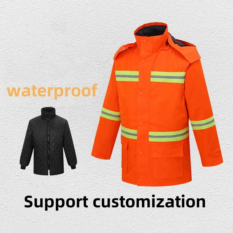 Factory customized reflective raincoat for construction transportation waterproof snow prevention reflective raincoat