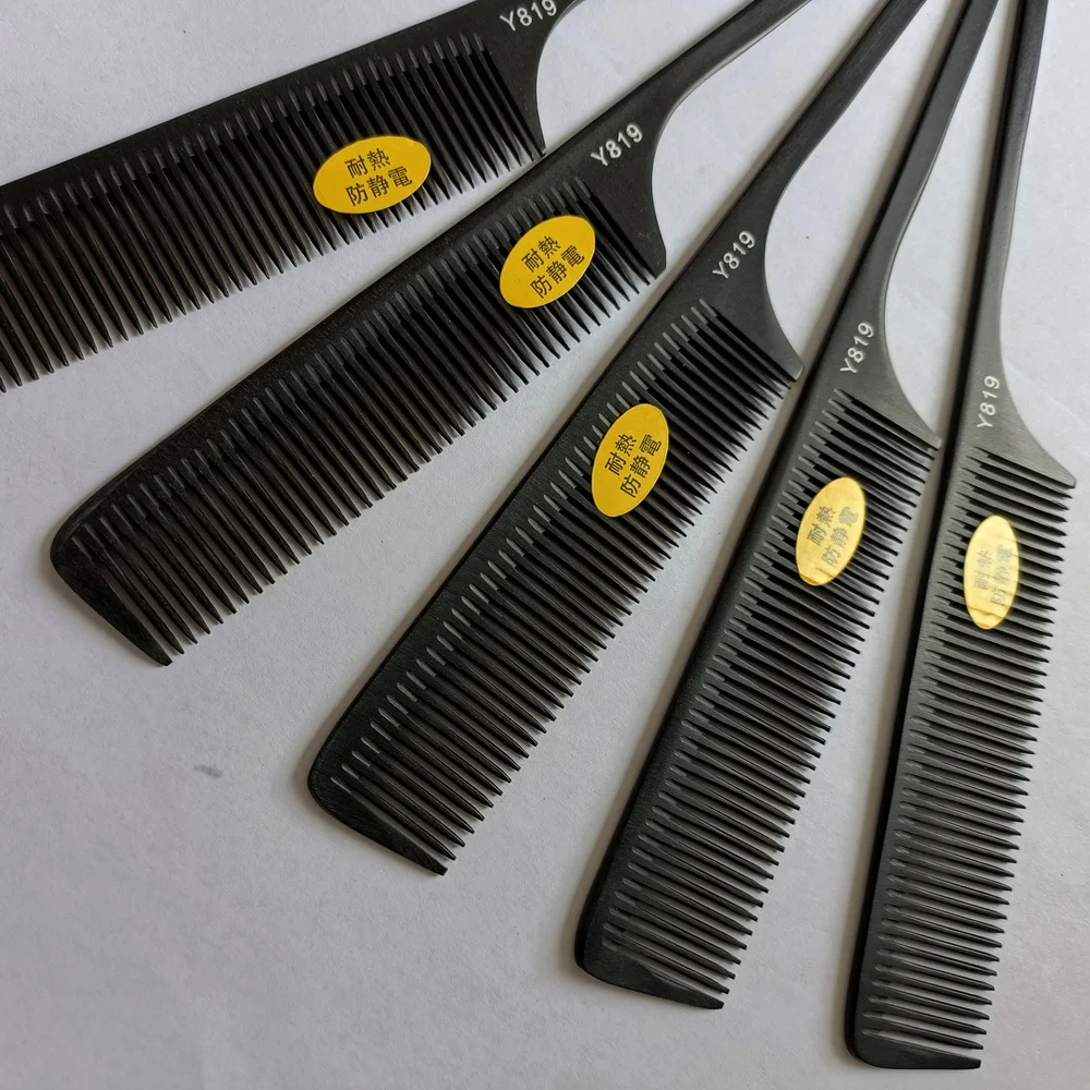 Good quality salon store use black Pointed Tail wooden Comb to make Hair Smooth Y819
