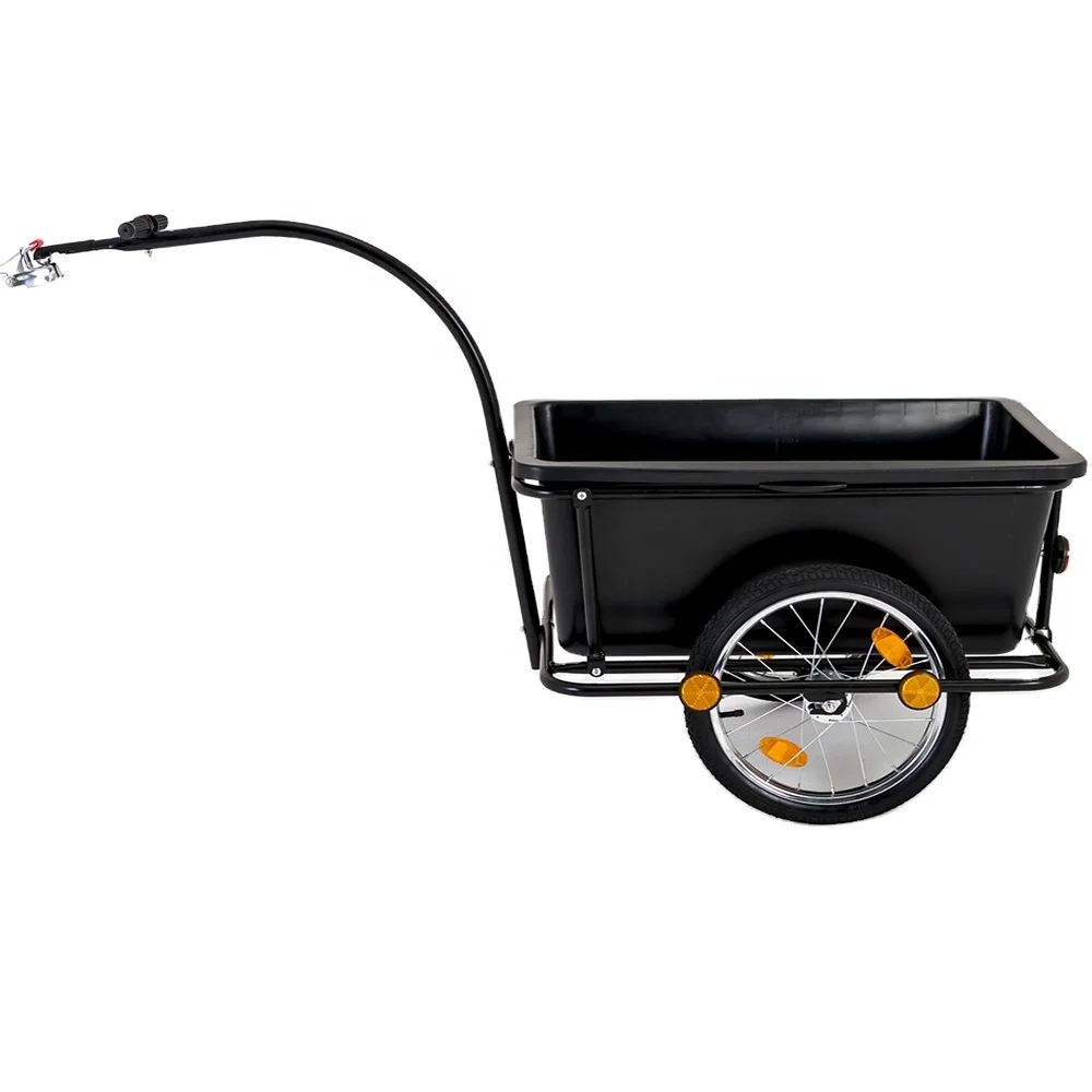 Bike Trailer Large 90 Liters Bicycle Cargo Black