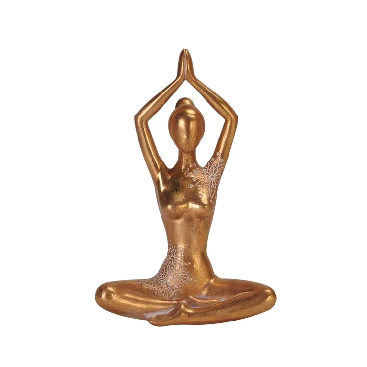 Yoga Pose Statue Abstract Resin Sculpture Tabletop  Ornament Decor Art and Craft Accessories resin figurines