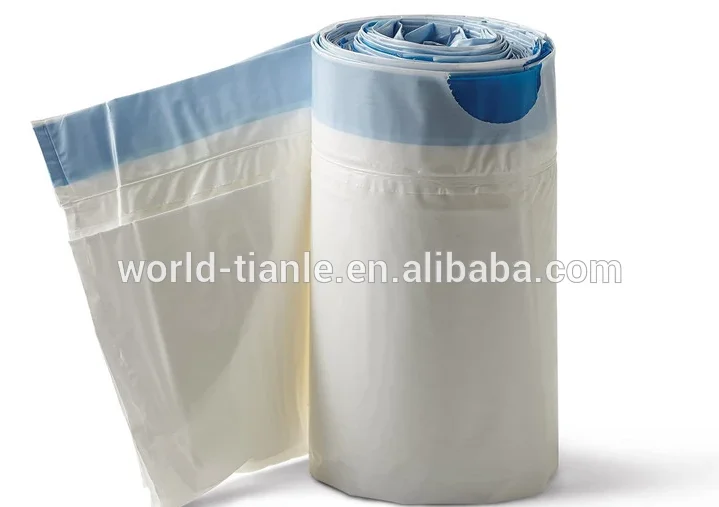 20 Count LDPE Portable Toilet Bags With Super Absorbent Pads Customized Commode Liners