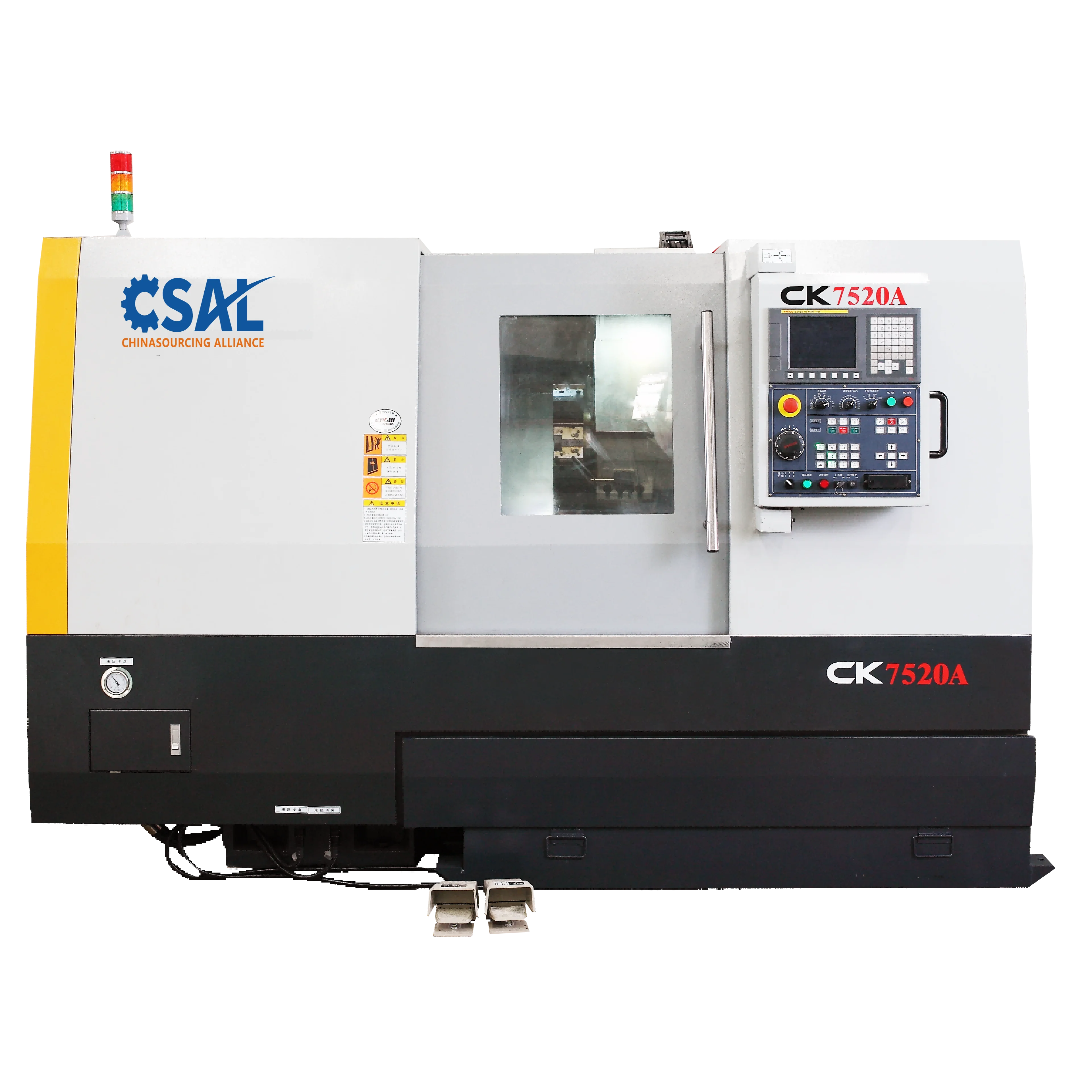 CNC Lathe Machine CK7520/CK7520A/CK7520B Slant Bed-way with Servo Motor