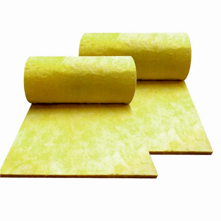 Aluminum foil veneer glass wool blanket roll fiberglass wool fiber coil felt for wall or roof thermal insulation