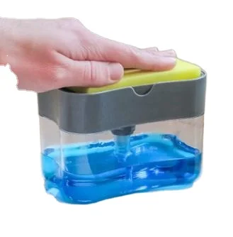 Multifunction Dish Soap Dispenser and Sponge Holder for Kitchen Sink Bathroom Washing Soap Dispenser