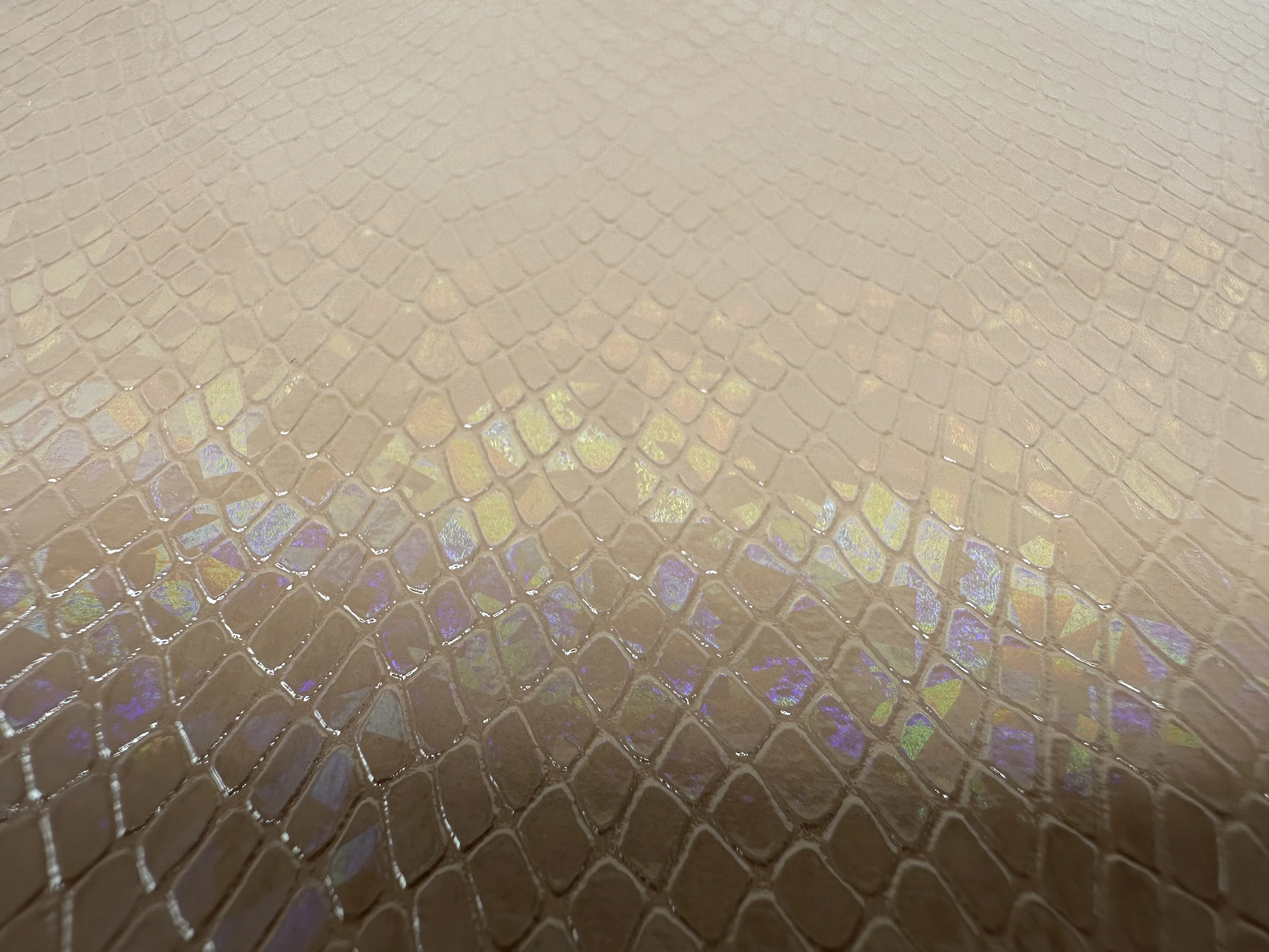 Leather Manufacturers 4 Way Stretch Pu Leather Lizard Pattern Synthetic Leather Fabrics for Leggings and Skirts