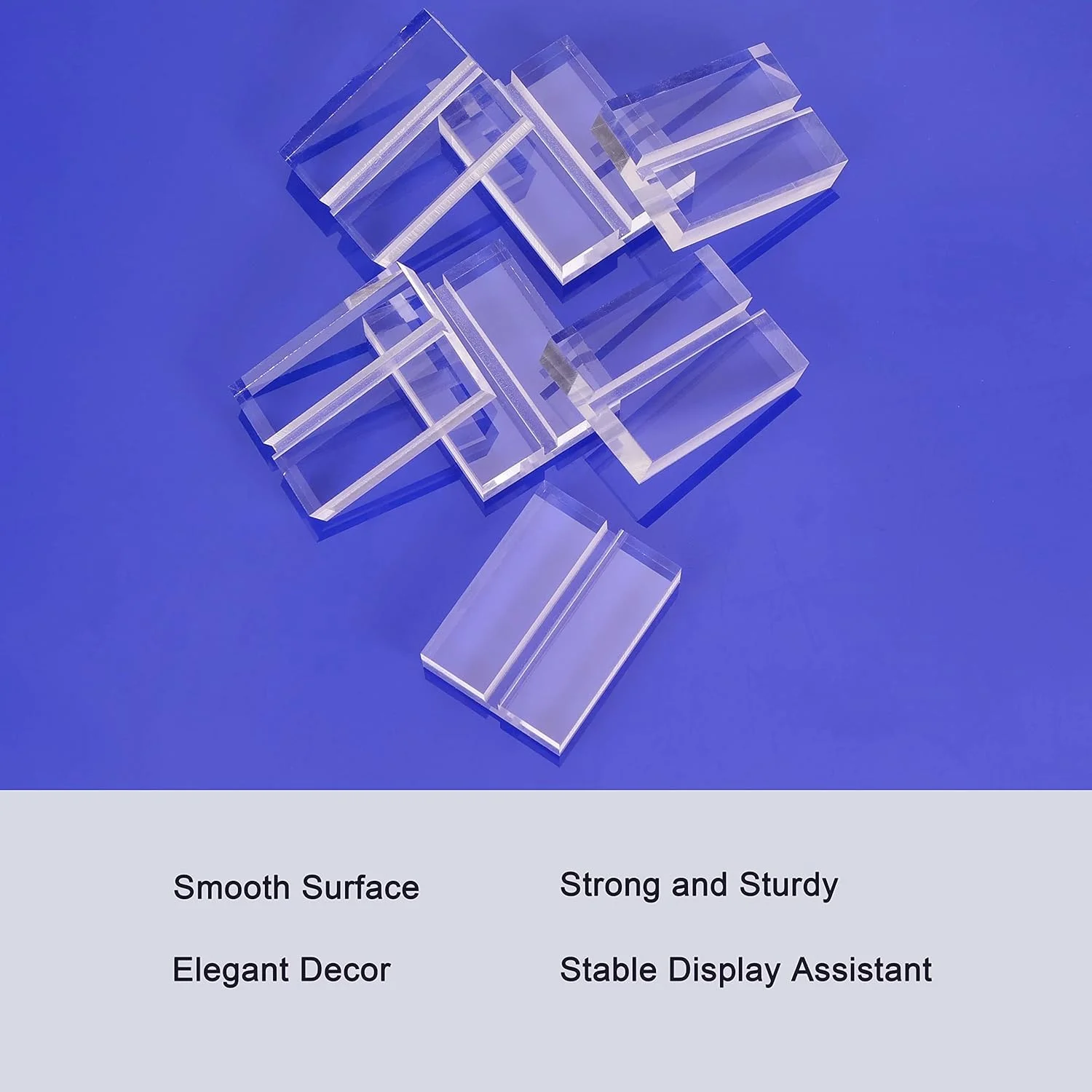 Gaojian Acrylic Sign Stands Clear Place Card Holders Table Number Stands Card for Wedding Party Events Office Business Meeting