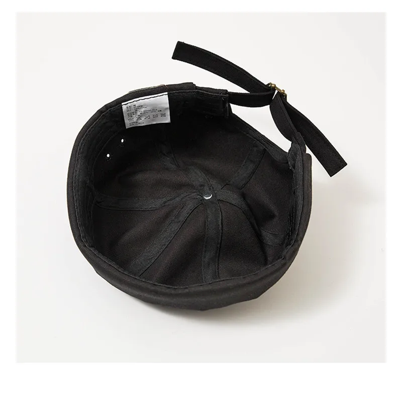 Factory direct selling spot Custom labeling logo cotton melon skin hat without brim Yuppie cap sailor hat