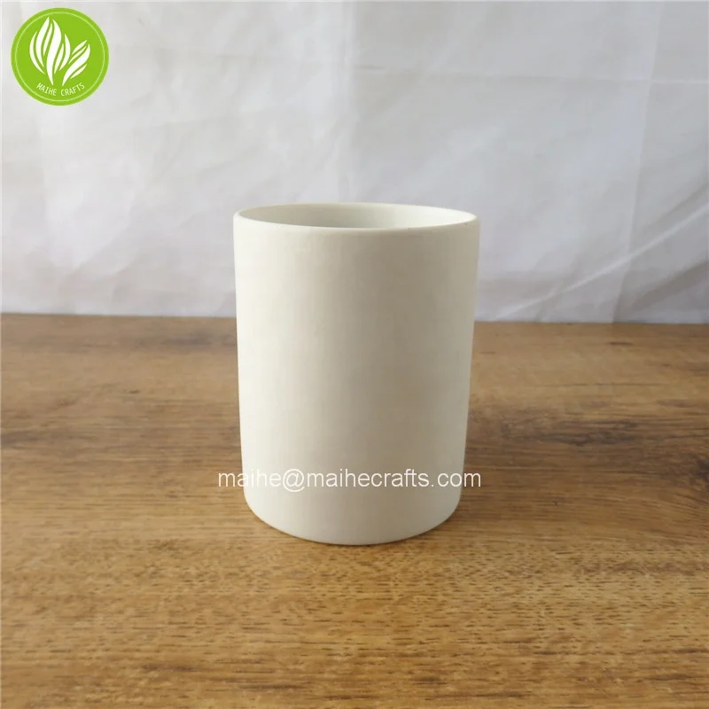 For bee wax Round Ceramic Candle Jar / Vessel / Holder / Container