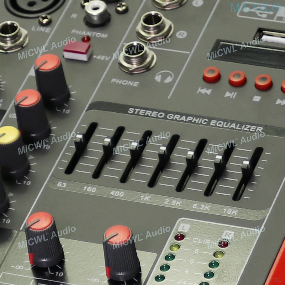 YAMAH MG4 4 Channel Blue DJ Karaoke Laptop Live Mixer 2+2 Sound Card Mixing Console with USB 48V Phantom 7-Brand EQ