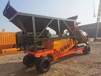 Mobile Concrete Mixing Plant YHZS50 productivity for 50 m3/h Dru m batching plant for building work
