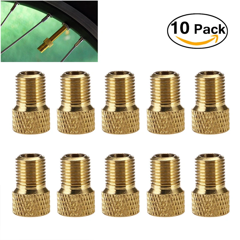10 PCS Bicycle Valve Adapter Cap Bicycle Pieces Mtb Accessories Ventilation Presta Tire Valve Bike Nozzle Inflator Nipple Caps