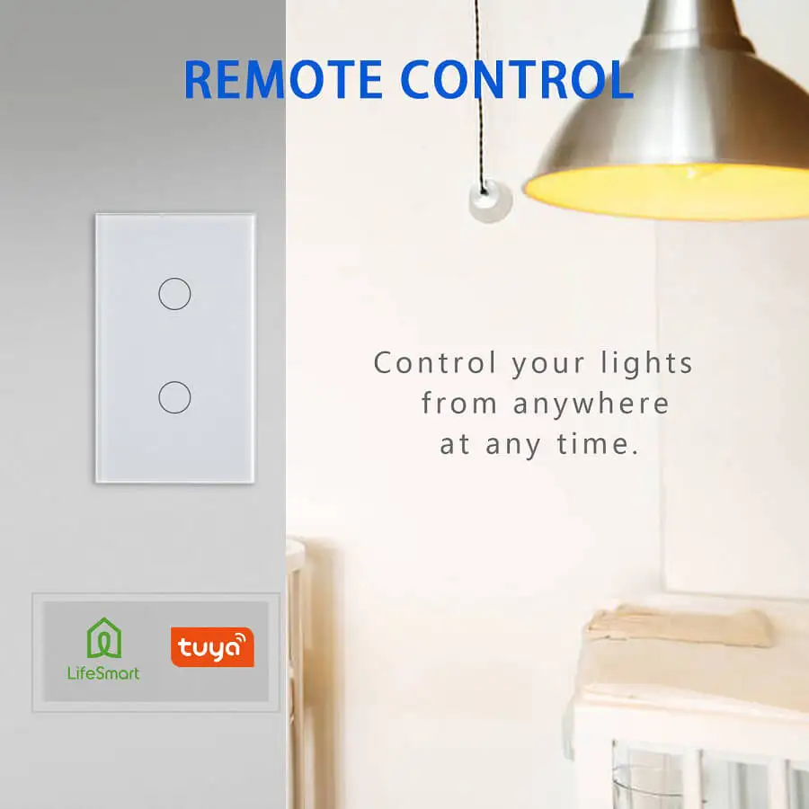 2 Gang US Standard WiFi Switch Smart Home, AU Smart Home Switches Light Switch Case