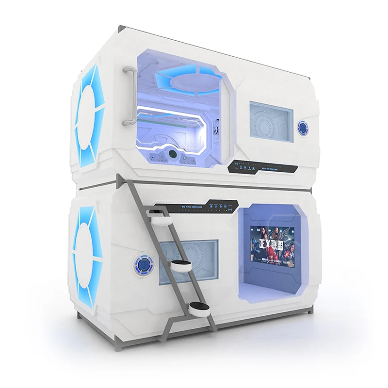 Single sleeping box bed soundproof pod capsule bed