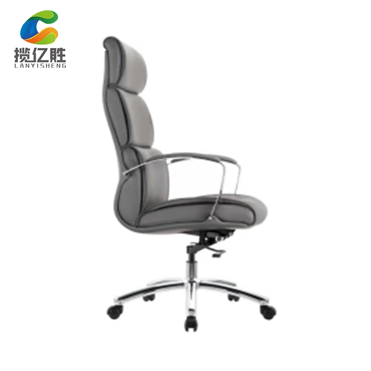 Factory direct sale black leather task chair swivel office chair for meeting room
