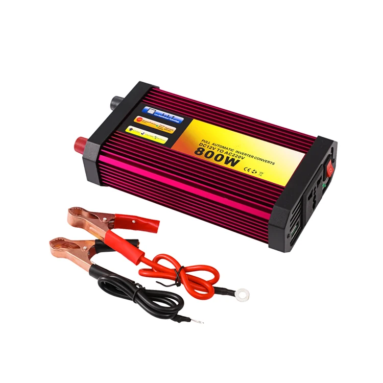 Intelligent automatic power converter 300w 500w 800w usb 5a german 12v to 220v solar panel inverter