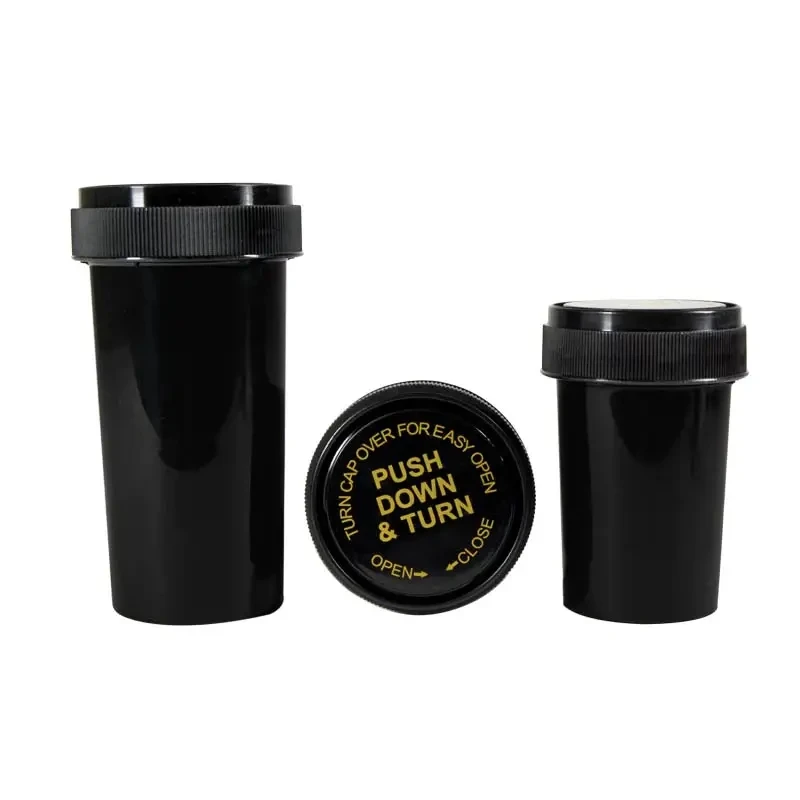 Custom Logo Pill Storage 30 Dram CR Push Down & Turn Vials Prescription bottle