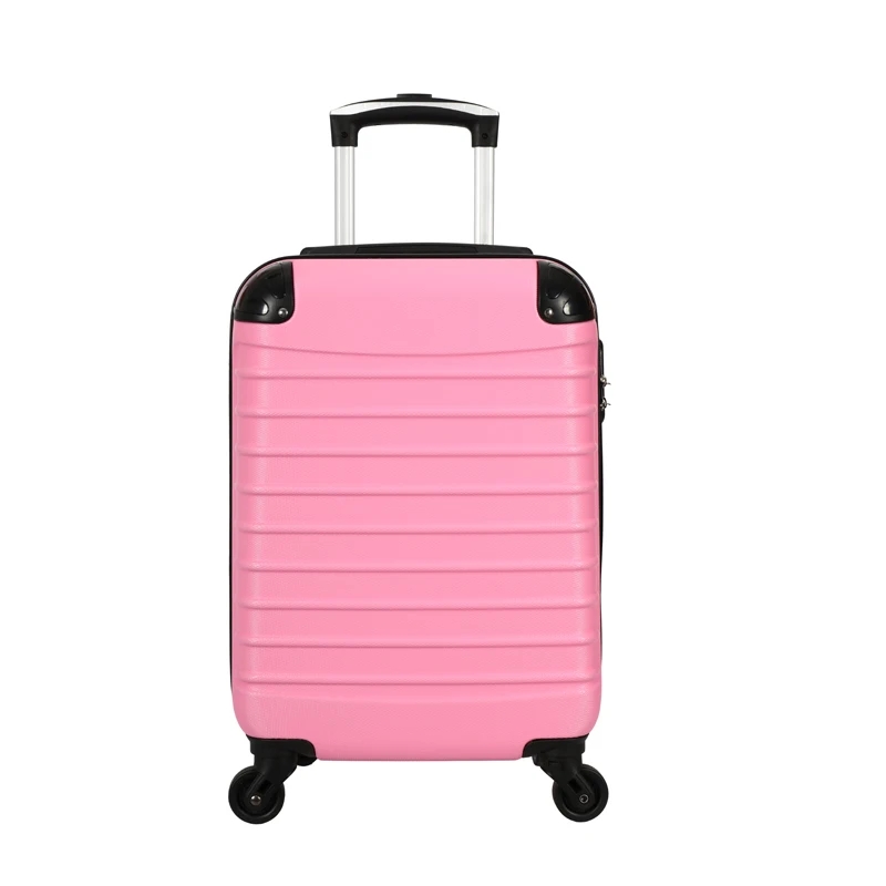 Hot Sale Lovely Pink ABS+PC Universal Spinner Wheels Travel Business Suitcase Protect Trolley Suitcase Luggage