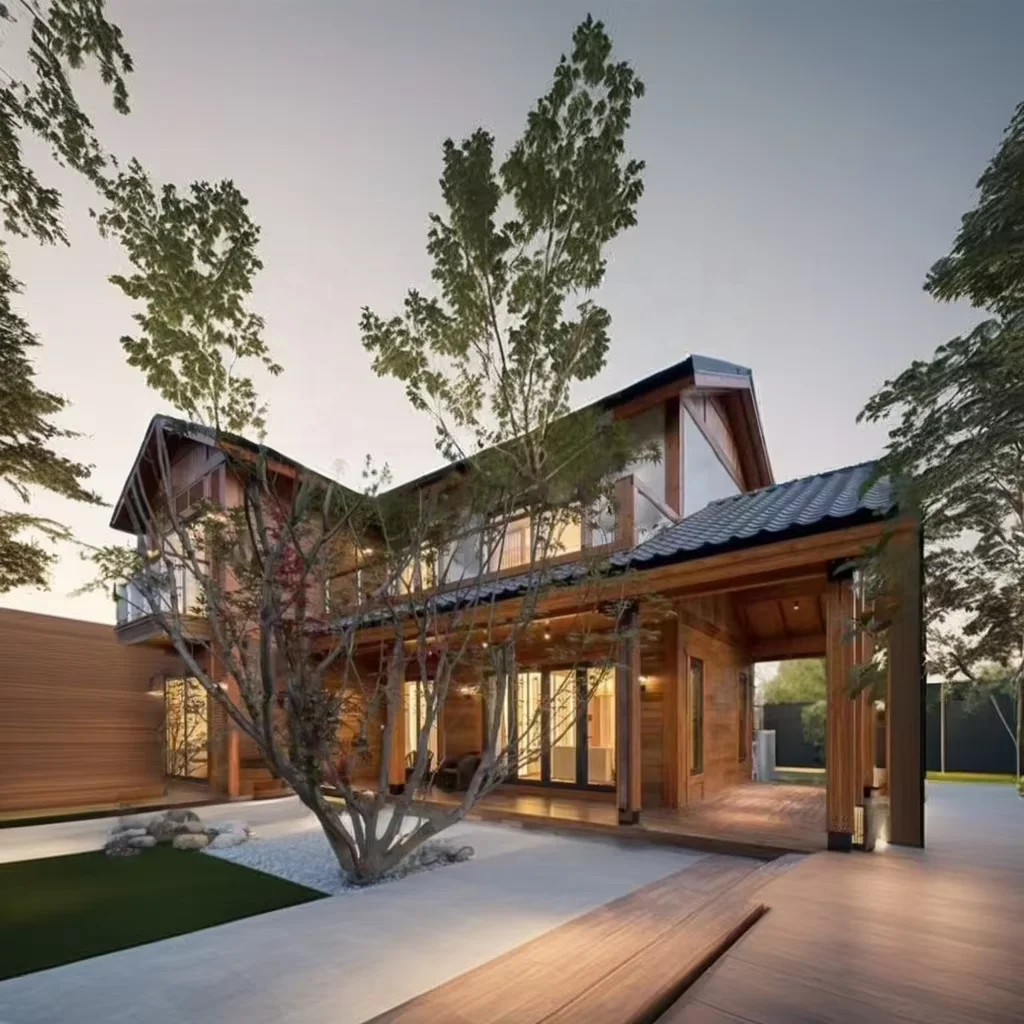 European style Modern Design Multi-storey Prefabricated Light wooden House Fast Installation Prefab Villa timber Structure