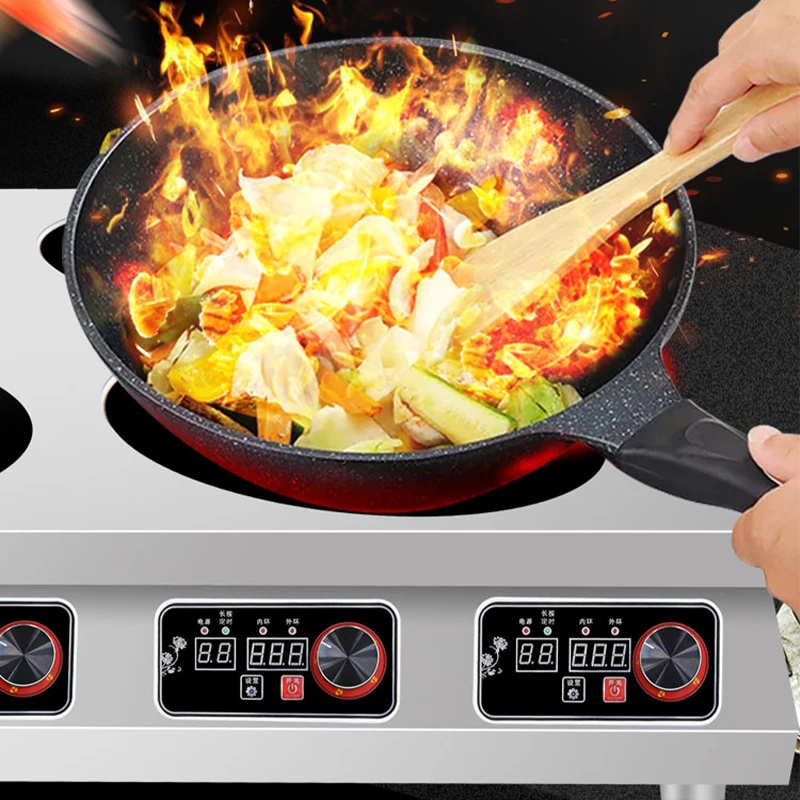 Commercial Multi-Eye Induction Cooker Induktionsherd Multi-Head Electric Ceramic Stove High-Power Desktop Frying Stove