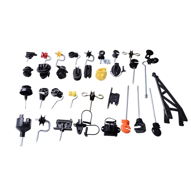 Black plastic animal easily assembled electric fence corner clamp insulator for wire