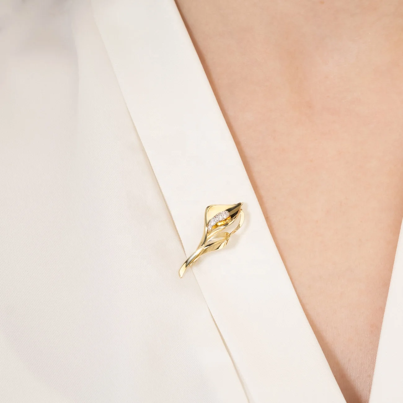 Brooch 14K Solid Rose Yellow White Gold Garnet Cubic Zirconia White Topaz Cultured Pearl Enamel