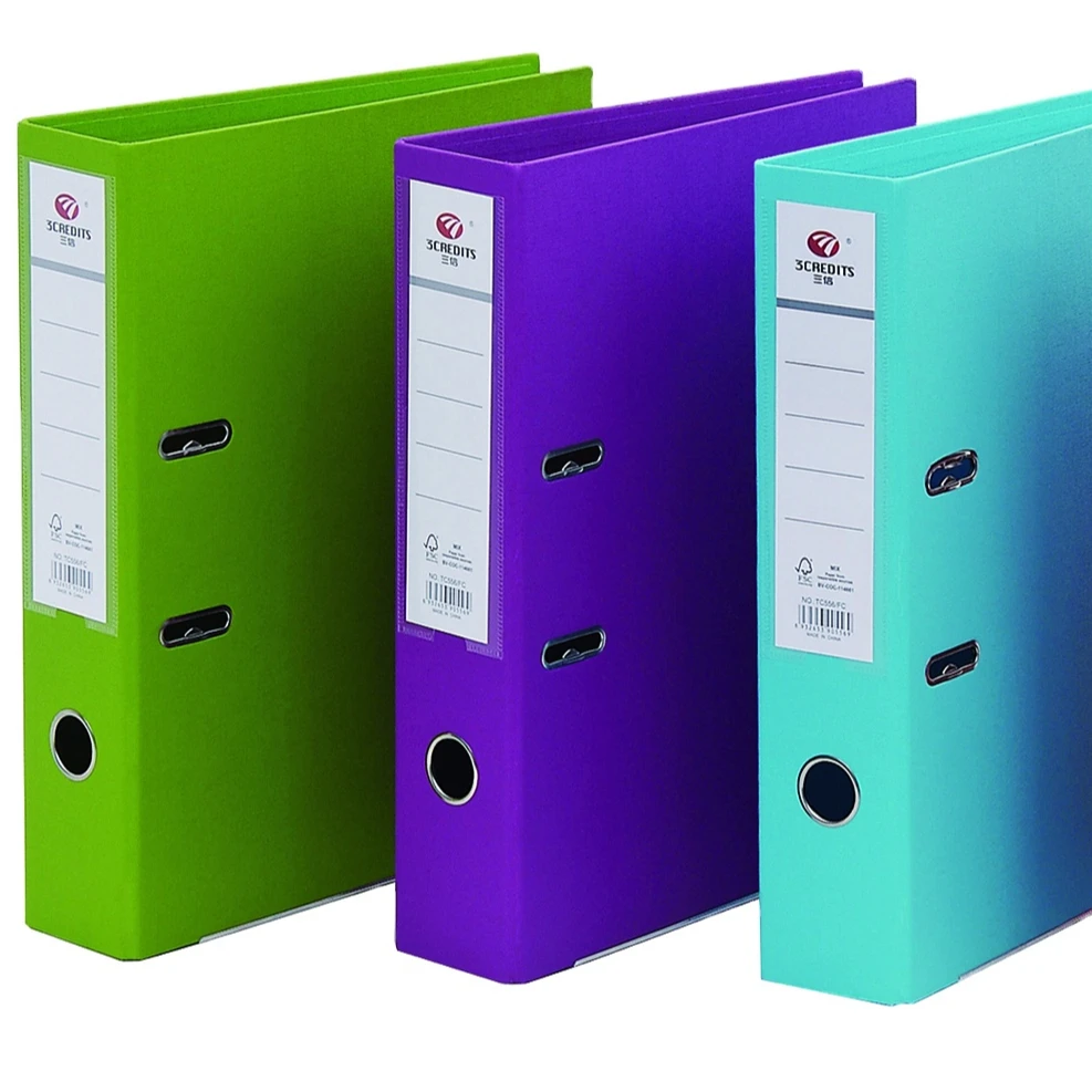 
Customized office and school a4 fc size plastic pp 2 ring binder file folder custom stationery supplier binder supply 
