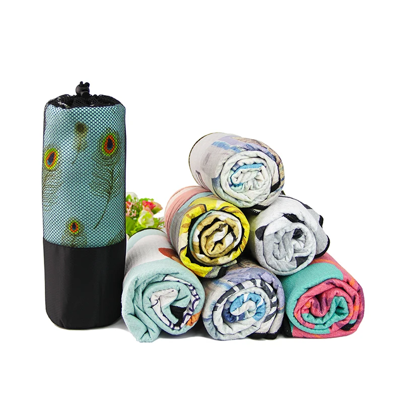 2021OEM  custom double side Printed Waffle honeycomb shaperetention durable skin comfort towel microfiber beach