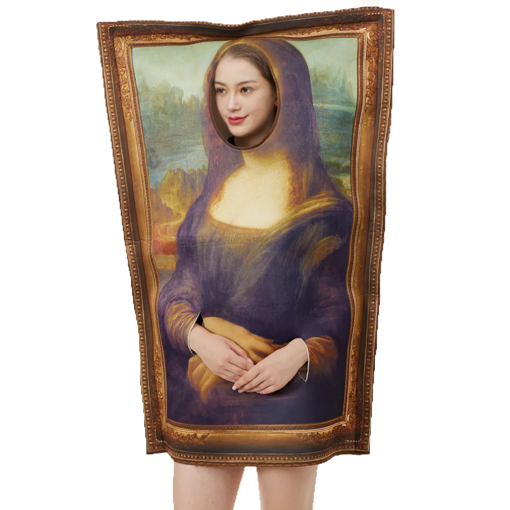 In Stock Halloween Funny Mural Costumes Interesting Campus One-Piece Clothes for Activites Event Runway Show