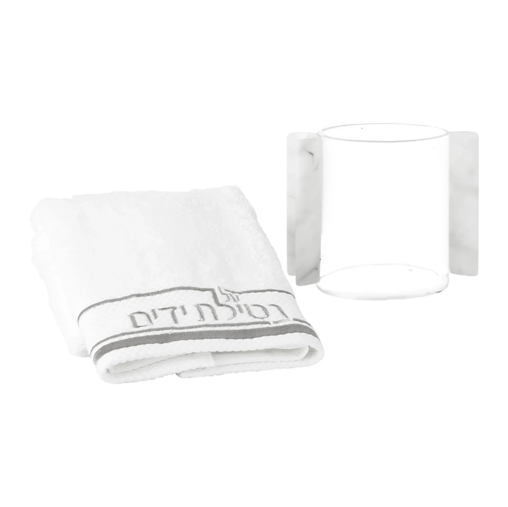 Factory Custom Jewish Acrylic Lucite Washing Cup Clear Round Plastic Purim Judaica Lucite U washing cup